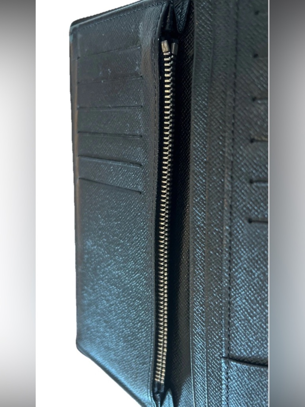 Authentic Louis Vuitton Brazza Damier Graphite Coated Canvas Long Wallet - Picture 10 of 12